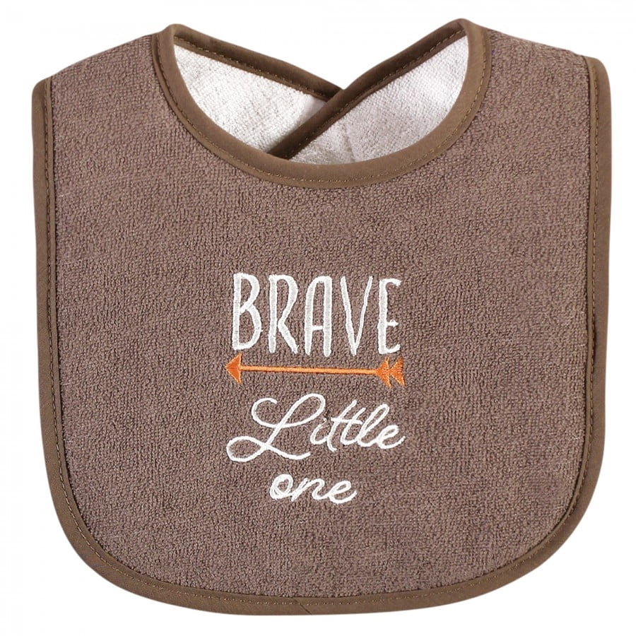 Hudson Baby Infant Boy Cotton Terry Drooler Bibs with Fiber Filling, Boy Woodland, One Size