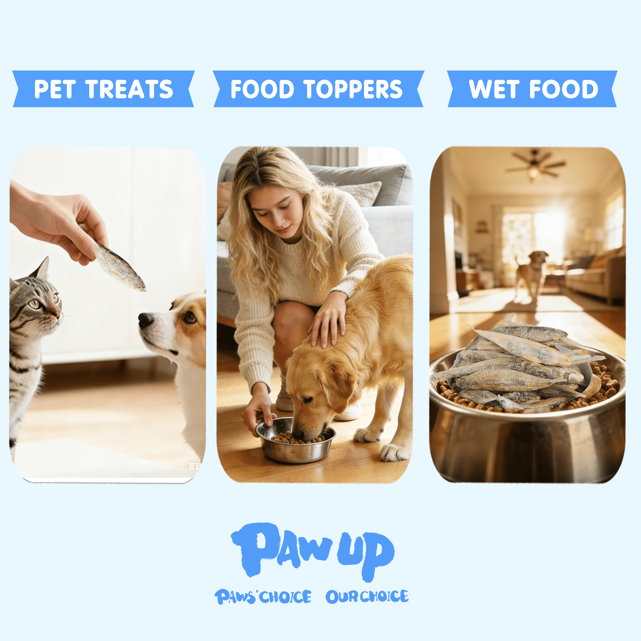 (2 pack) PAWUP Freeze Dried Minnows Dog Treats for Small Medium Large Cats and Dogs, Single Ingredient, Grain Free, Rich in Omega 3 Dog Training Treats, 2.9oz