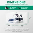 thumbnail image 4 of OLLIE Drop Front Hard Plastic Shoe Storage - Fits Up to Size 11 Mens - Shoe Organizer for Closet, Plastic Drawer Storage, Organization and Storage, Shoe Box, Stackable Storage Bins (Pack Of 24, Clear), 4 of 6