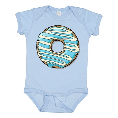 

Inktastic Donut Blue Frosting White Icing Gift Baby Boy or Baby Girl Bodysuit