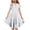 Gray, variant on Spazoro Girls Tiered Midi Dress, Summer Crew Neck Ruffled Long Sleeve Floral Print Casual Party Dress Blue Size 6