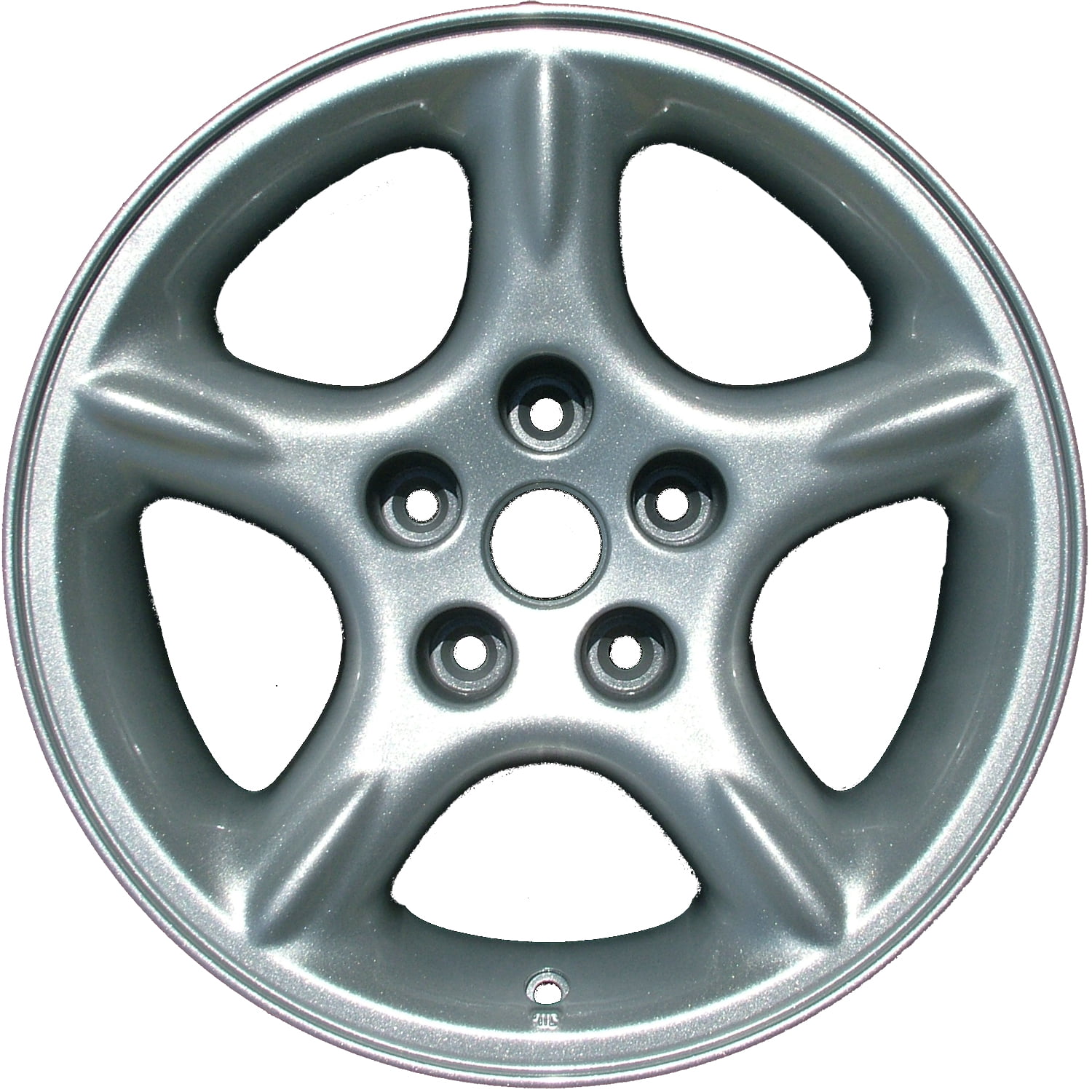 16 X 7 Reconditioned OEM Aluminum Alloy Wheel, Gray Charcoal Textured  Machined Lip, Fits 2000-2001 Jeep Wrangler 