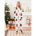thumbnail image 2 of Michellecmm Family Christmas Pajamas, Long Sleeve Elk/Christmas Tree/Plaid/Snowflake Print Hooded Jumpsuit Sleepwear, 2 of 6