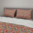 thumbnail image 2 of Psychedelic Comforter & Sham Bedding Set, Vintage Style Colorful Nested Circles Psychedelic Bubbles Pattern Art, 3 pcs Duvet Set Microfiber Filling Quilt, 5 Sizes, Orange Yellow, by Ambesonne, 2 of 4