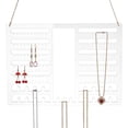 thumbnail image 2 of Customized Acrylic Wall-Mounted Jewelry Organizer Display Stands Rectangle Jewelry Display Hanging Rack for Earrings Necklaces Bracelets Rings Storage Clear 25.5x36x0.3cm Hole: 5mm and 25mm, 2 of 8