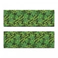 thumbnail image 2 of Exotic Bench Cushion Set of 2, Repetitive Tropical Pattern with Various Types Green Tones Jungle Leaves, Standard Size Foam Pad and Decorative Cover, Evergreen Multicolor, by Ambesonne, 2 of 4
