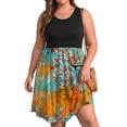 thumbnail image 2 of WellSize Plus Size Women Tank Dresses Summer Sleeveless Crew Neck Sundresses Casual Beach Dress with Pocket, 2 of 8