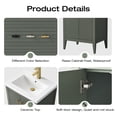 thumbnail image 3 of Vanity Art 24" Double Door Bathroom Vanity with Sink, Freestanding Storage Cabinet with Ceramic Top, and Removable Shelve, 3 of 8