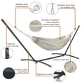 thumbnail image 3 of Classic Accessories Montlake Fadesafe Brazilian Hammock with Steel Stand, Heather Grey Stripe, 3 of 14