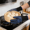 thumbnail image 4 of Oven Gloves 932°F Extreme Heat Resistant Gloves - Silicone Non-Slip Oven Mitts with Finger, Kitchen Outdoor Cooking Glove for BBQ, Baking, Grilling, 1 Pair, 4 of 7