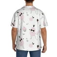 thumbnail image 3 of Kdxio Men's Hawaiian Shirt for Men Short Sleeve Shirt Cute Poodle Dog Summer Casual Holiday Beach Button Down T-Shirts, 3 of 7