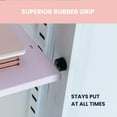 thumbnail image 3 of Pink Adjustable Locker Shelf All Metal| Heavy Duty Powder-Coated Steel Locker Organizer for School & Gym | Shelf for Locker with Easy Install, Locker Divider | Locker Organizer Shelf Pink, 3 of 4