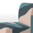 thumbnail image 3 of Designart "Peach and Blue Striped Pattern" Upholstered Patterned Accent Chair and Arm Chair, 3 of 5