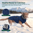 thumbnail image 6 of Kuoser Dog Winter Waterproof & Windproof Coat, Reflective Fleece Vest with Adjustable Buckle & Leash Hole for Small Dogs, Navy-Blue, XS, 6 of 8
