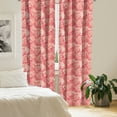 thumbnail image 2 of Ambesonne Vintage Window Curtains, Leaf Like Abstract Motifs, Each 28" W x 63" L, Dark Salmon Pale Ruby, 2 of 4