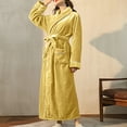 thumbnail image 5 of Gifts for Mom Robes for Women Fleece House Coat Oversized Kimono Women's Sleepwear Spa Womens Bathrobe Yellow, 5 of 6