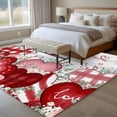 thumbnail image 4 of Large Area Rugs for Living Room Bedroom, Pink Valentines Day 5'x8' Rug Washable Carpet Runner Indoor Outdoor, Love Heart Eucalyptus Botanical Vintage Non Slip Floor Mats Rug for Kitchen, Bathroom, 4 of 8