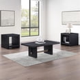 thumbnail image 3 of Pemberly Row Engineered Wood Contemporary 48" Coffee Table in Black Finish, 3 of 6