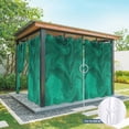 thumbnail image 6 of Outdoor Curtains for Patio Waterproof, Green Marble Outdoor Privacy Panels Grommet, Modern Farmhouse Gradient Abstract Fluid Art Blackout Outside Curtains for Porch/Cabana 54"x95", 2 Panels, 6 of 8