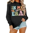 thumbnail image 2 of In My Grandma Era Sweatshirts for Women Long Sleeve Crewneck Grandma Sweatshirt Mothers Day Pullover Tops, 2 of 5