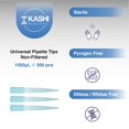 thumbnail image 2 of Pipette Tips Kashi Scientific Universal, 1 ml, 500 puntas/bolsa, 2 of 6