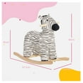 thumbnail image 6 of Qaba Rocking Horse, Kids Rocking Animal, Zebra Shaped Ride on Horse with Realistic Sound for Boys & Girls 2-4 Years, Black, 6 of 9