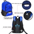 thumbnail image 6 of WOLT Youth Soccer Bag Backpack--Sports Bag with Ball Holder for Boy 8 12 Polyester Blue, 6 of 10