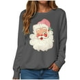 thumbnail image 6 of UngA Women's Christmas Sweatshirt Funny Christmas Graphic Crewneck Shirts Xmas Long Sleeve Sweaters Holiday Pullover Sweatshirts for Women (Dark Gray,L), 6 of 6