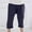 Navy, variant on ZZwxWA Cotton Linen Kids Casual Pants with Rolled Hem Elastic Waist Comfortable Loose Fit Trousers for Daily Wear