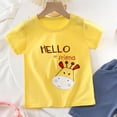 thumbnail image 5 of Akiihool Summer Short Sets Baby Boys Summer Newborn Baby Boy Clothes Romper and Shorts Outfits Set (Yellow,2-3 Years), 5 of 6