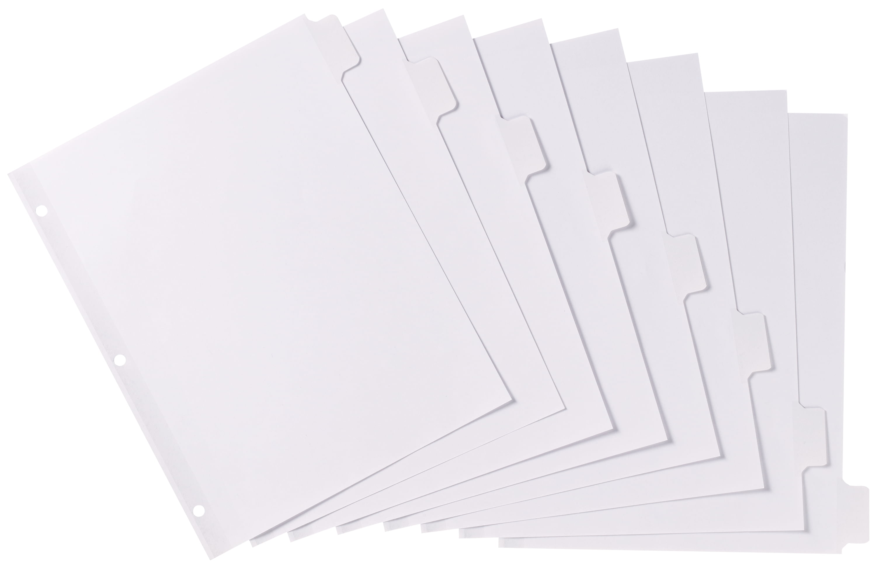 Avery Write & Erase Divider, 8-Tab, Paper, White Body, White Big Tabs, Handwrite, 1 Set