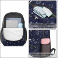 thumbnail image 4 of Sun and Planet Gothic Pattern 17" Waterproof Oxford School Backpacks for Teens, S-Shape Padded Straps, for School, Travel, Hiking, Camping, 4 of 5