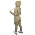 thumbnail image 4 of Capreze Jogging Sweatsuits For Womens Fleece Sherpa Lined Two Piece Casual Lounge Set Long Sleeve Tracksuits With Pockets Khaki 2XL, 4 of 4
