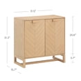 thumbnail image 4 of Nathan James Enloe Scandinavian Accent Cabinet, Living Room Storage Cabinet for Kitchen or Modern Sideboard Buffet with Herringbone Design, Raw Oak, 4 of 6