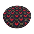 thumbnail image 2 of Lsque Red Rooster Round Bar chair cushion covers Velvet Fabric Premium Comfort Protects from Scratches and Stains for 14-17 Inch Chair- 13 inch, 2 of 7