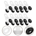 thumbnail image 2 of 10pcs Curtain Track Rollers Ceiling Curtain Track Pulley Hooks Plastic Two-Wheel Drapery Rail Gliders With Hooks For Shower Curtain Window Tracks, 2 of 8