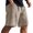 Khaki, variant on Mens Shorts Flat Front Casual Elastic Waist Drawstring Summer Beach Vacation Shorts with Pocket Perfect for Beach Walks Grocery Runs or Weekend Brunch Dates Black M