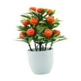 thumbnail image 3 of Plantas de frutas artificiales Pequeña planta falsa con maceta pequeña Bonsái Fruta artificial Naranja, 3 of 9