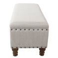 thumbnail image 5 of HomePop Upholstered Storage Bench, Brown, 5 of 15