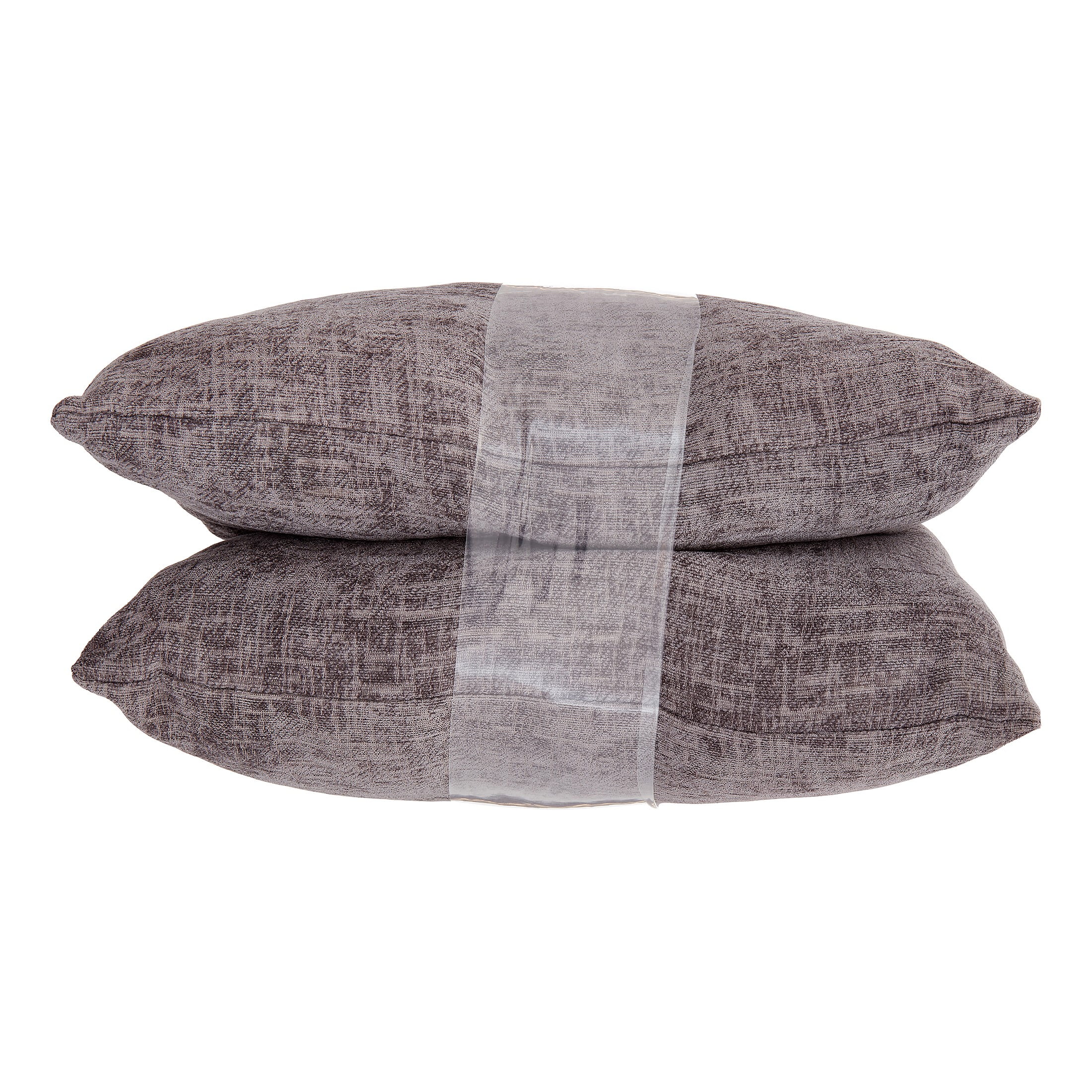 Mainstays Decorative Throw Pillow, Chenille, Gray, 18", 2 Count