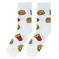 thumbnail image 6 of Crazy Socks Burger & Fries Fun Print Novelty Crew Socks for Men, 6 of 6