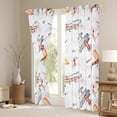 thumbnail image 3 of Kids Airplane Blackout Curtains for Boys Girls Watercolor Aircraft Curtains & Drapes, Orange Grey Red Plane Curtains Flying Transportation Black Out Curtains, Cute Birds Window Drapes, 3 of 6