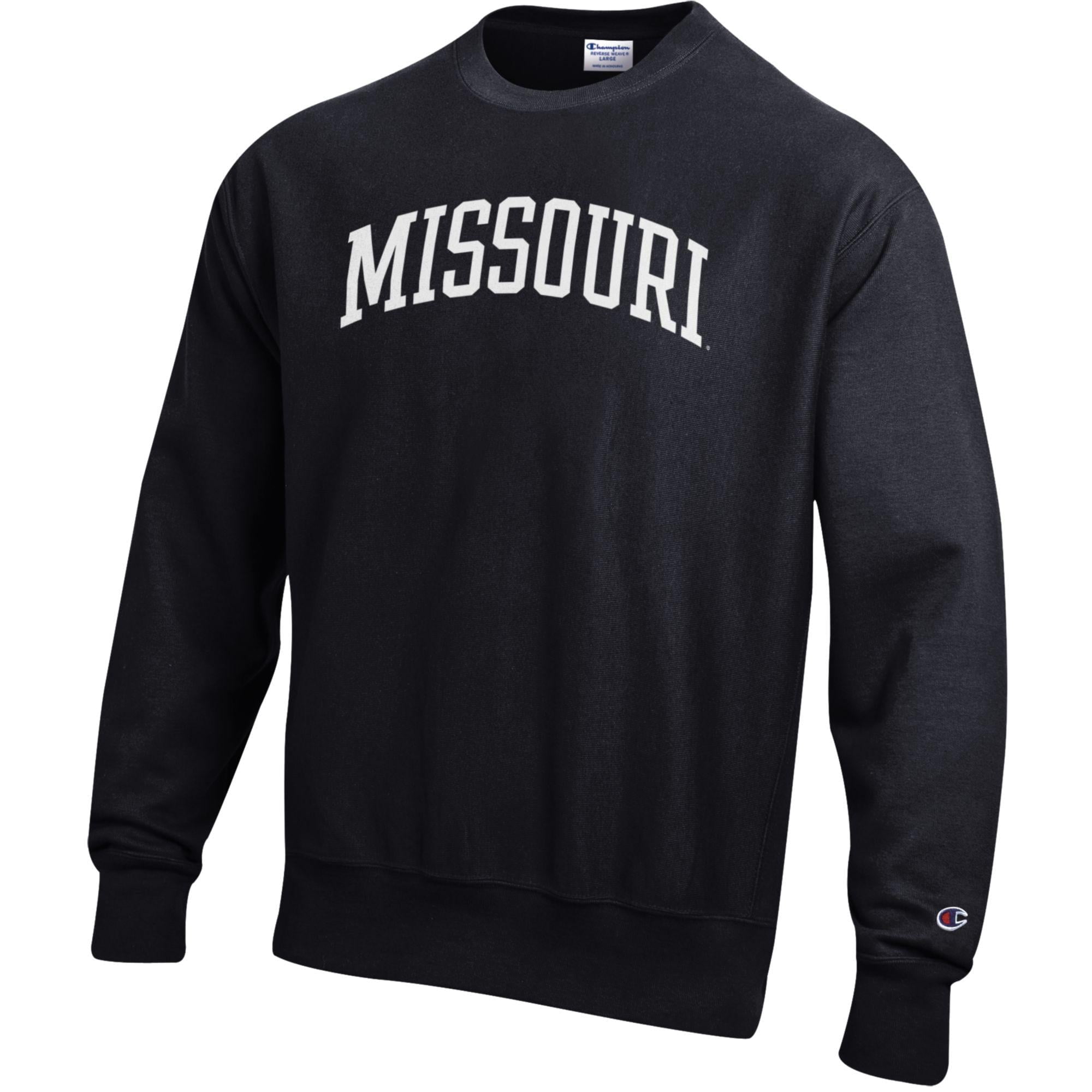 70sChampion スウェット SOUTHWEST MISSOURI Men's Champion Black Missouri Tigers Reverse Weave Fleece Crewneck