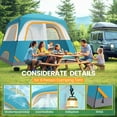 thumbnail image 4 of COBIZI Tents for Camping 4/6 Person Camping Tent with Rainfly and Screen, Easy Setup Lightweight Portable Waterproof Outdoor Tent with Carry Bag for Backpacking, Hiking, Family Travel, 4 of 7