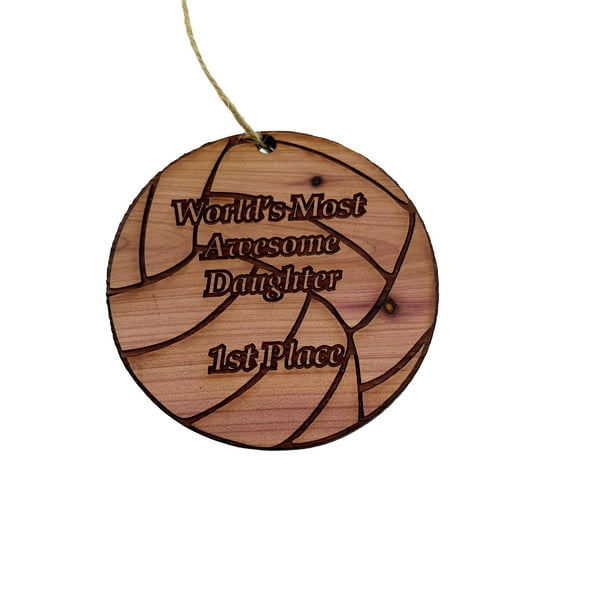 Volleyball Worlds most awesome Daughter - Cedar Ornament Volleyball Worlds most awesome Daughter - Cedar Ornament
