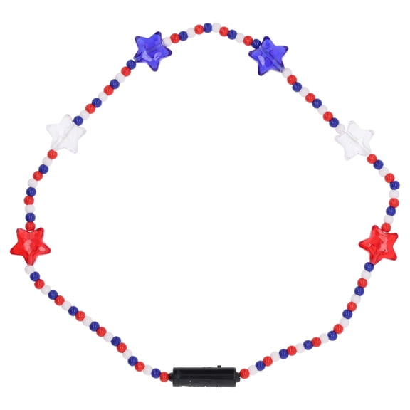 Light-Up LED Star Necklace, Red/White/Blue, Patriotic by Way To Celebrate