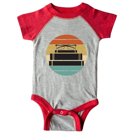 

Inktastic Librarian Gift Retro Sunset Book Silhouette Gift Baby Boy or Baby Girl Bodysuit