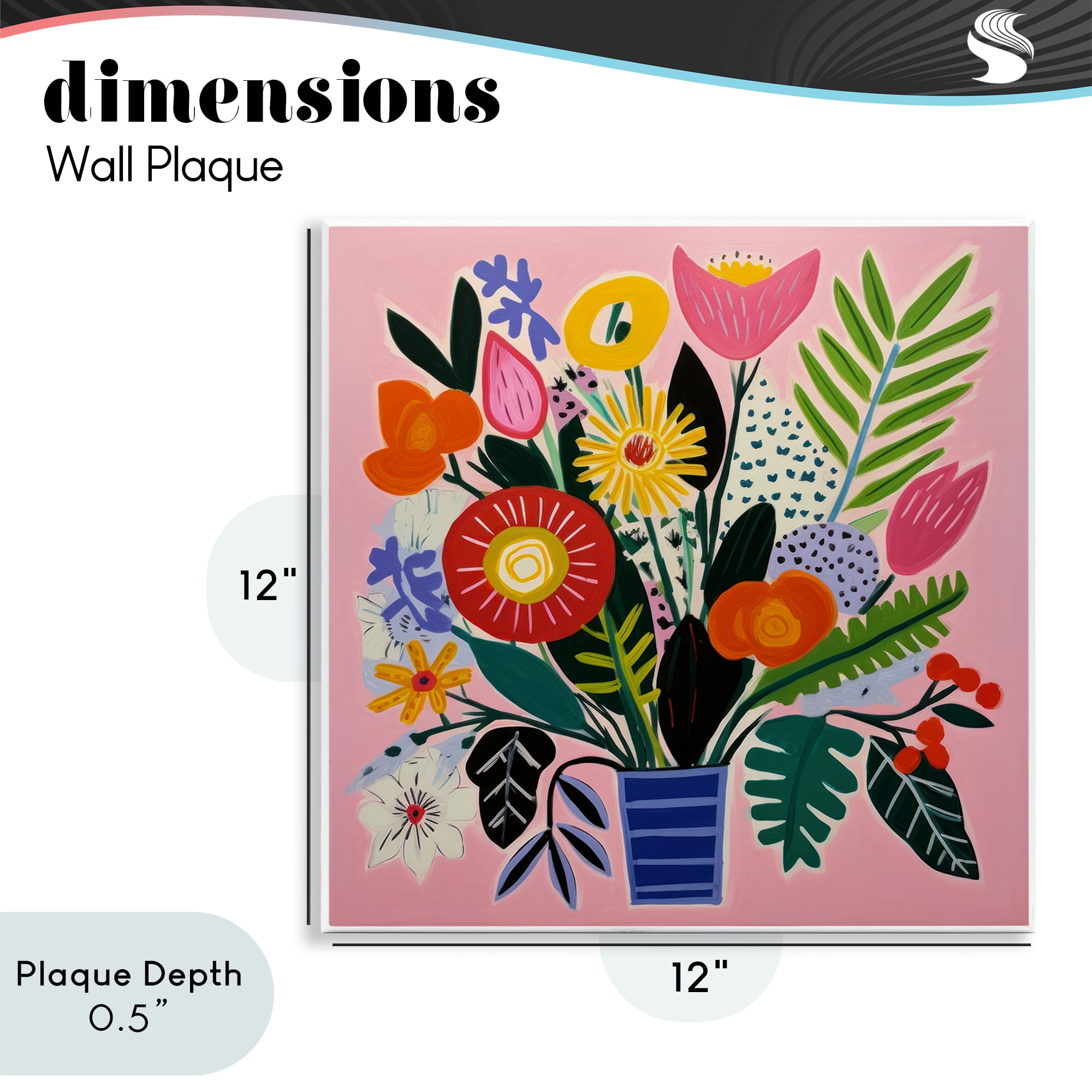 Stupell Industries Floral Flourish Summer Bouquet Wall Plaque Art, design by Lazar Studio