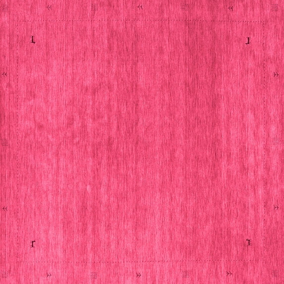Ahgly Company Indoor Square Abstract Pink Contemporary Area Rugs, 8' Square