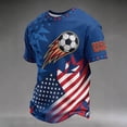 thumbnail image 5 of Zimjoy Men's 2026 USA Soccer Jersey Crewneck Short Sleeve United States Team Fan International Football Shirt Retro Streetwear Top Dark Blue 4XL, 5 of 5